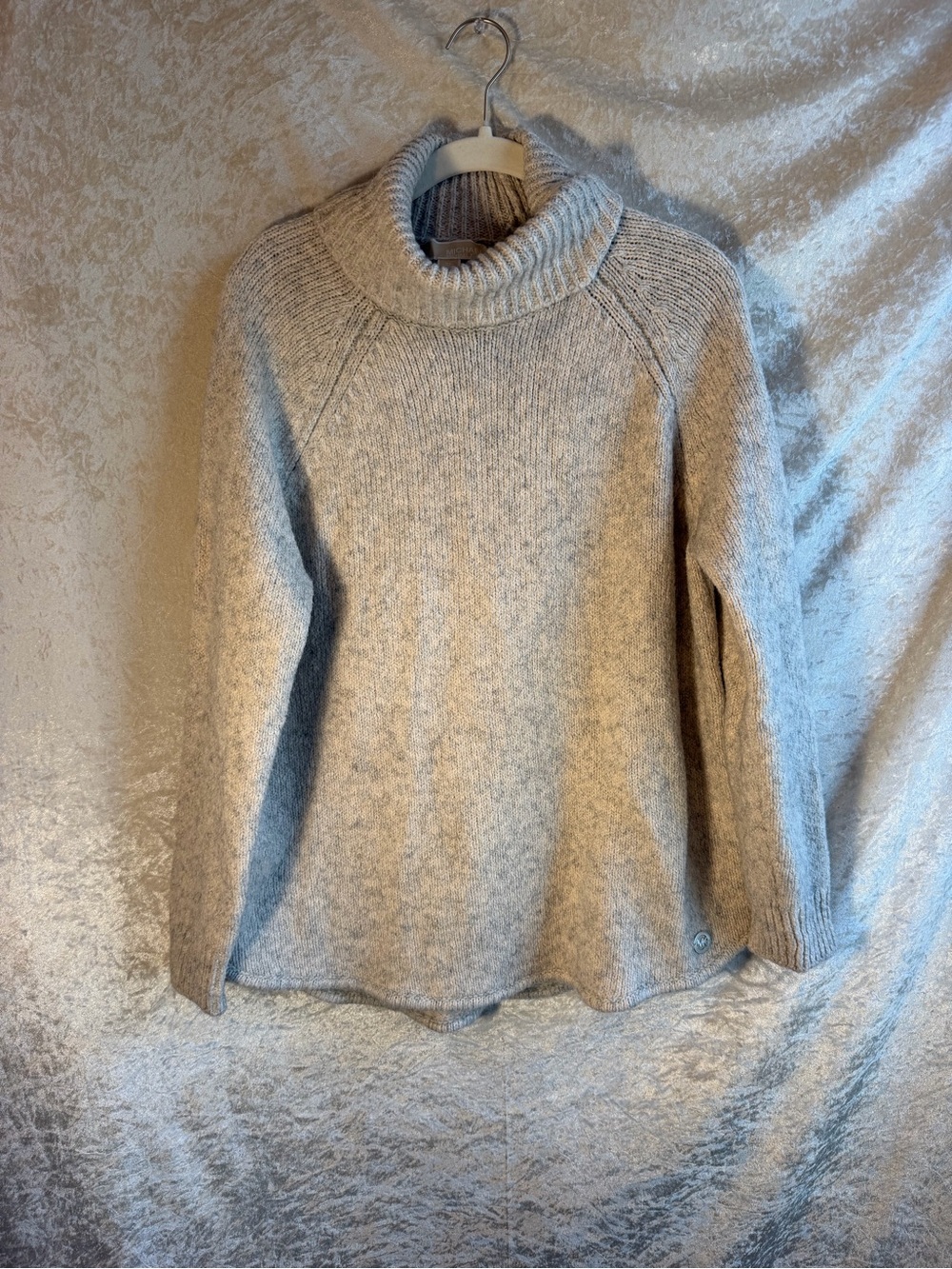 Michael Kors cozy Gray Wool Blend Cowl Neck Sweater Size XL